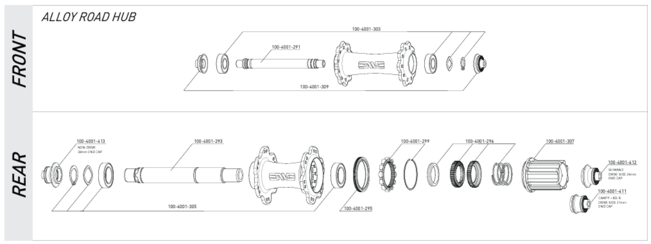 ENVE ID360 Premium Hub Assembly Exploded Diagram ENVE Support Center Home