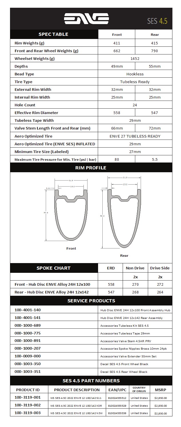 ENVE Tubeless Valve Stem [000-1000-891]