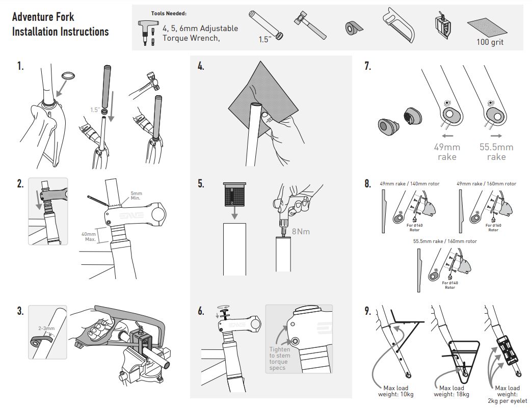 Installation / Assembly instructions