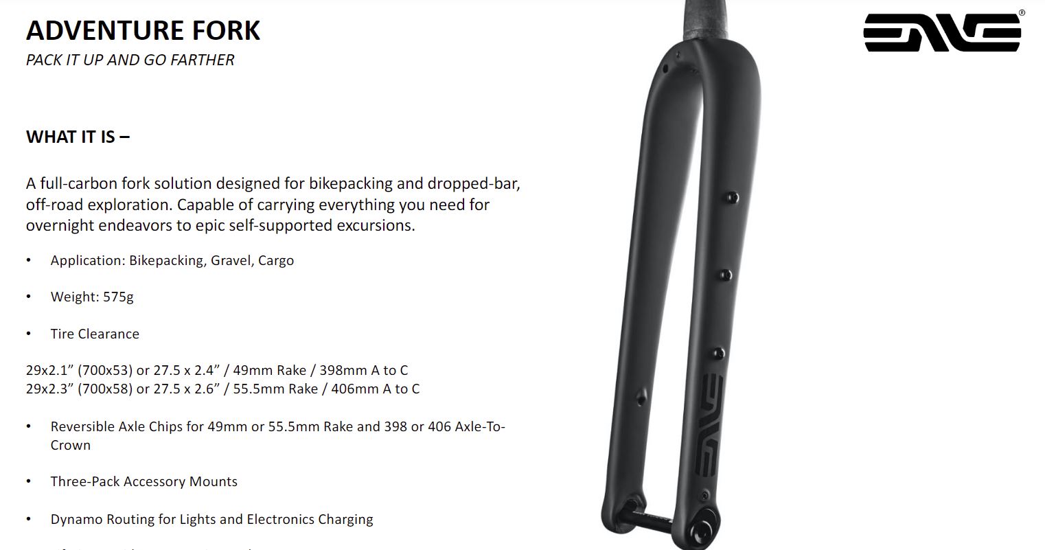 Adventure Fork Specs ENVE Support Center Home